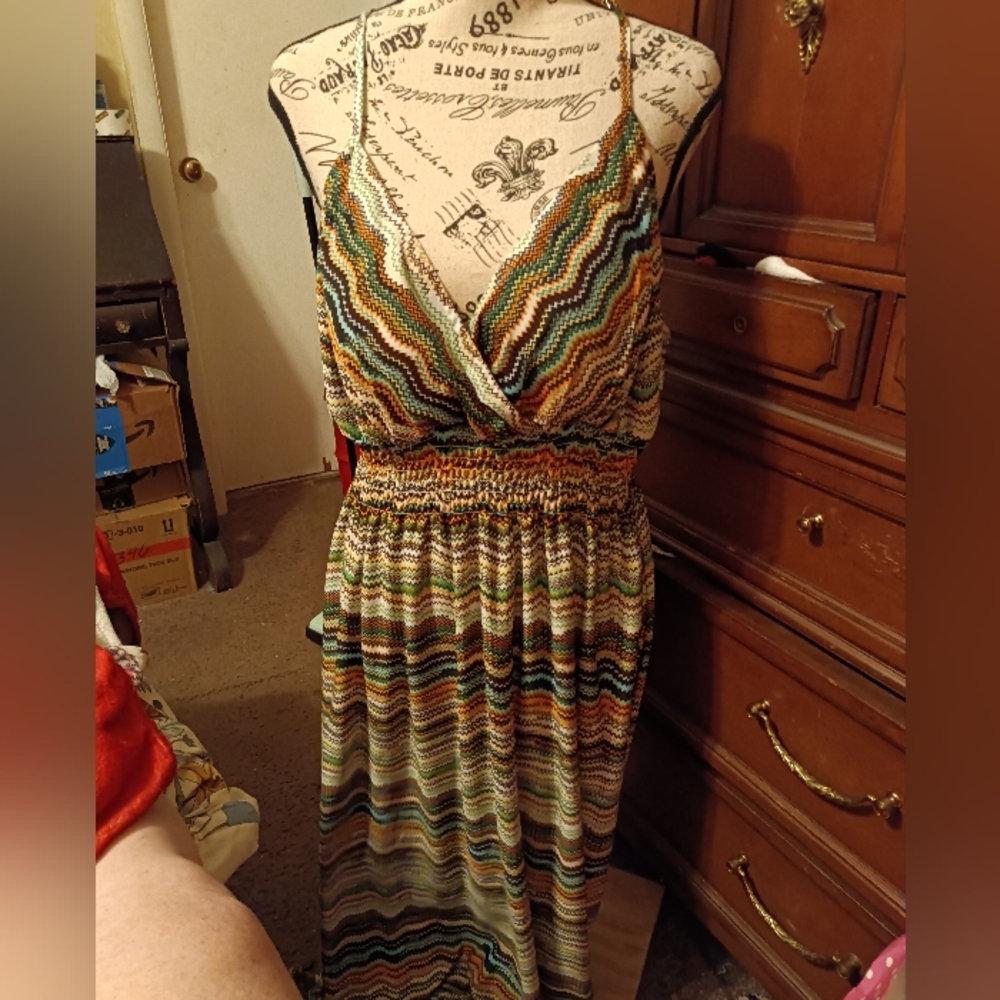 Women Long Dress By She Scool Size 2X Polyester And Spandex